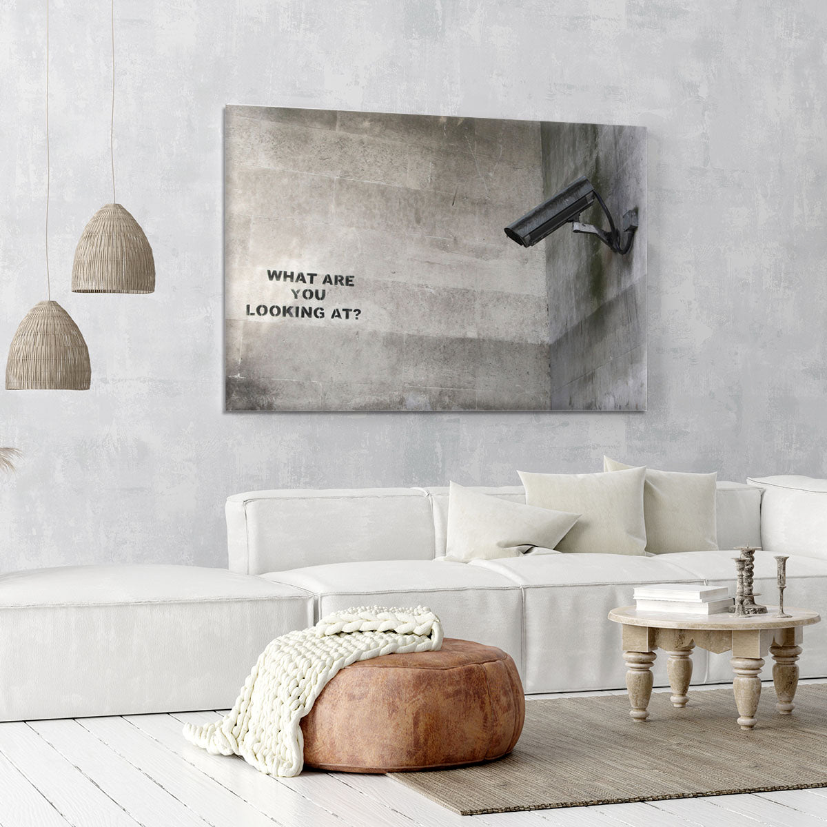 Banksy CCTV What Are You Looking at Canvas Print or Poster - Canvas Art Rocks - 6