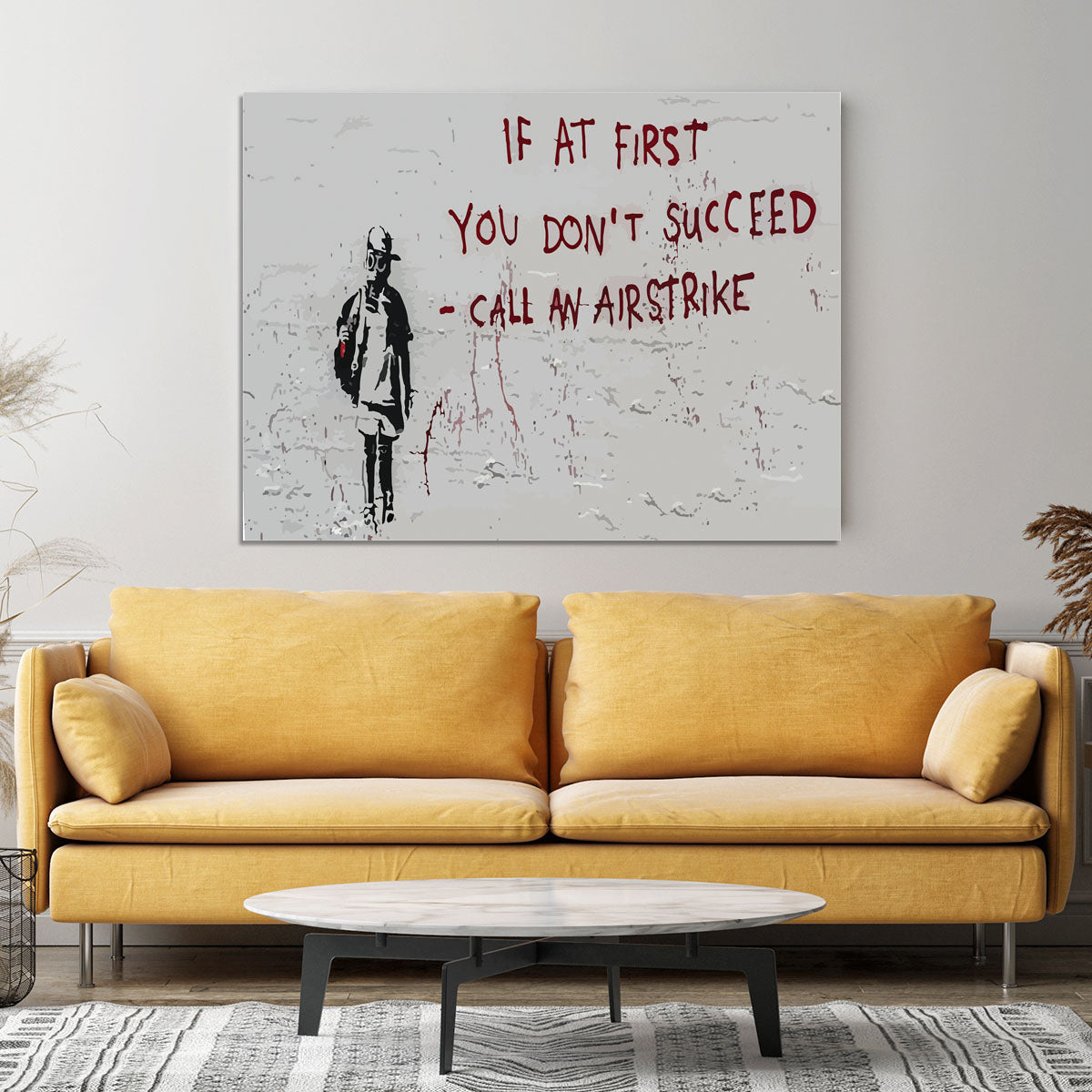 Banksy Call An Airstrike Canvas Print or Poster - Canvas Art Rocks - 4