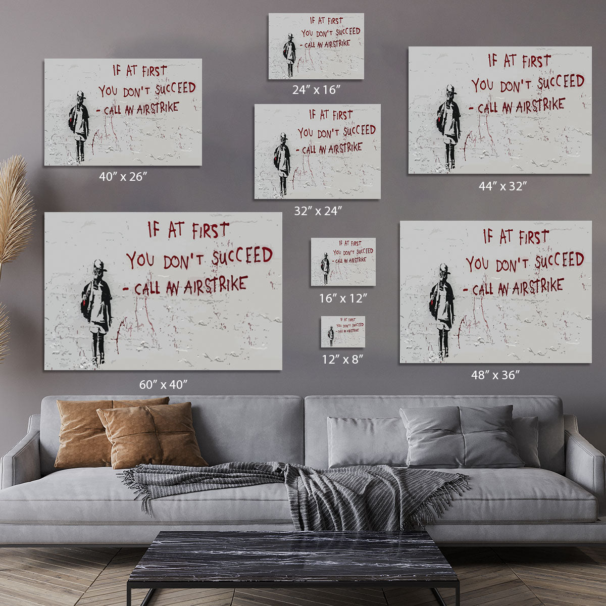 Banksy Call An Airstrike Canvas Print or Poster - Canvas Art Rocks - 7