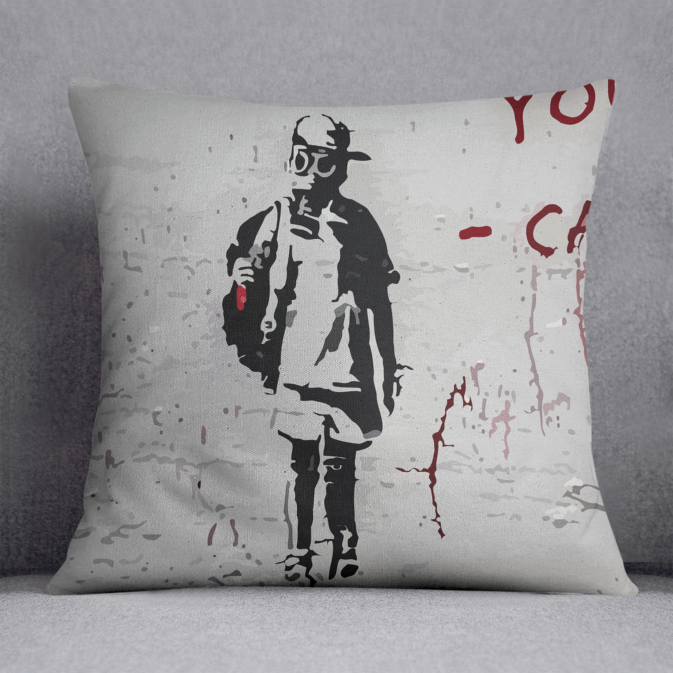 Banksy Call An Airstrike Cushion