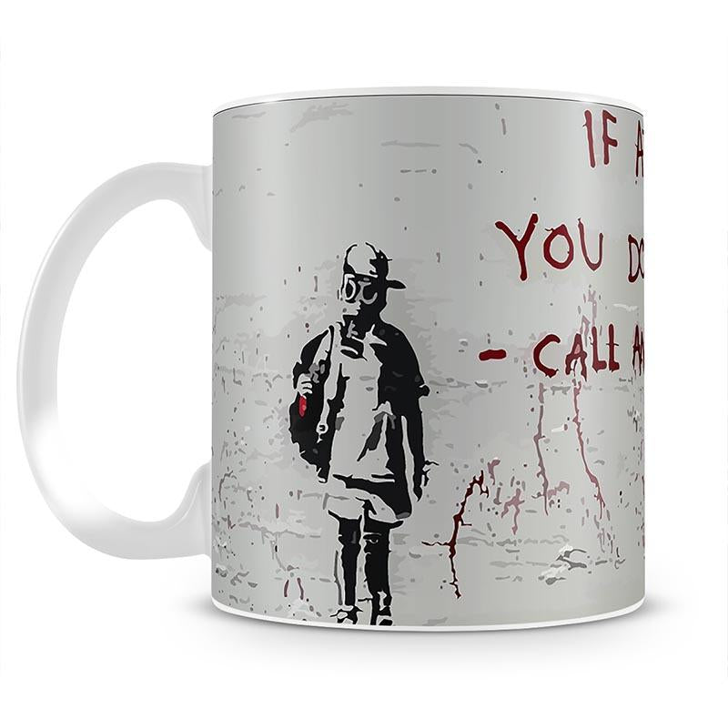 Banksy Call An Airstrike Mug - Canvas Art Rocks - 4