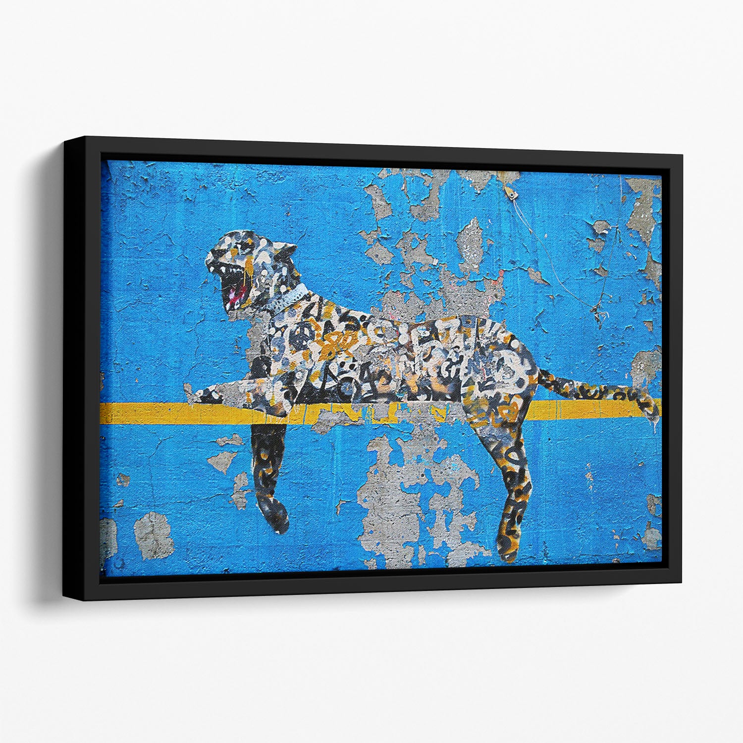 Banksy Cheetah Floating Framed Canvas