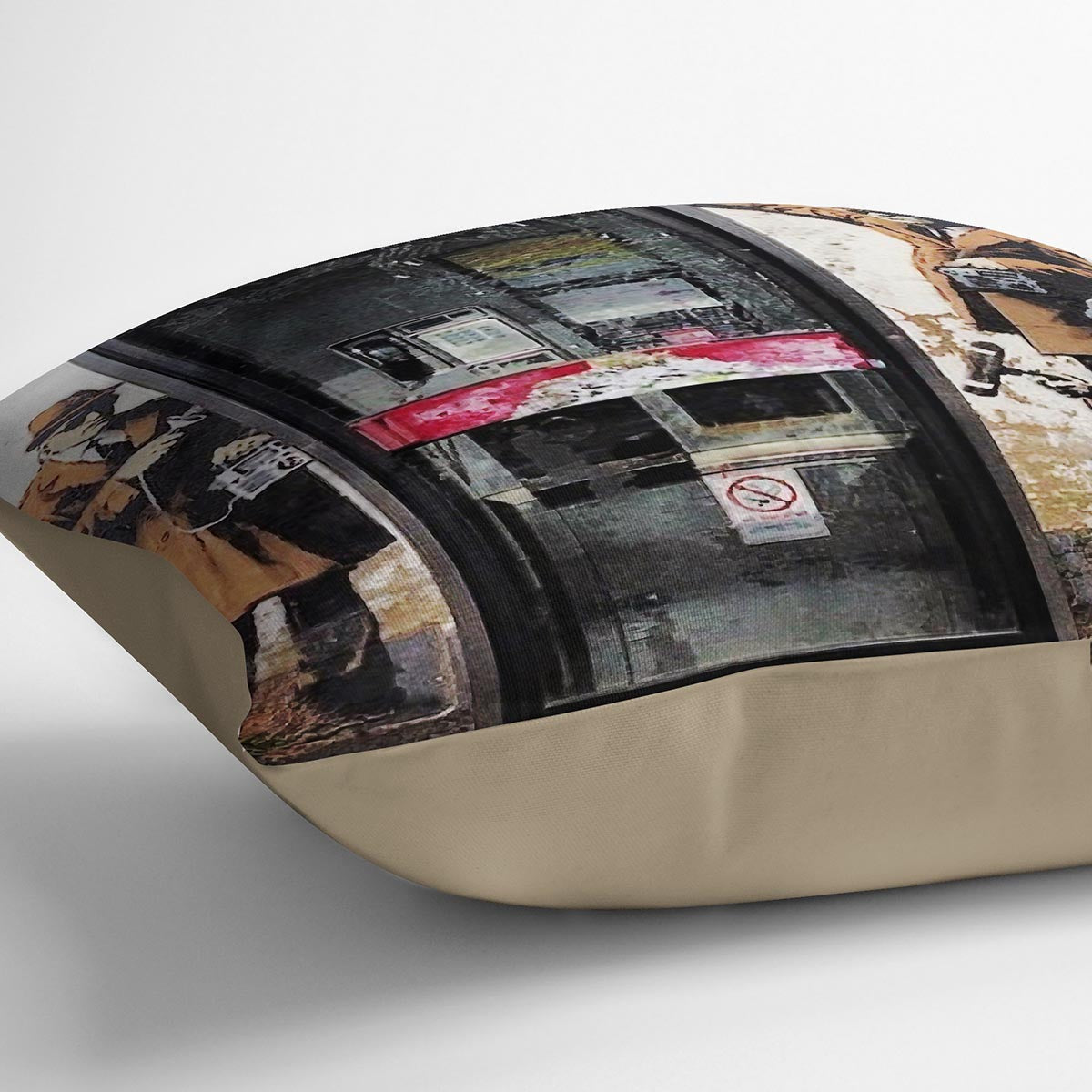 Banksy Cheltenham Telephone Box Spies Cushion