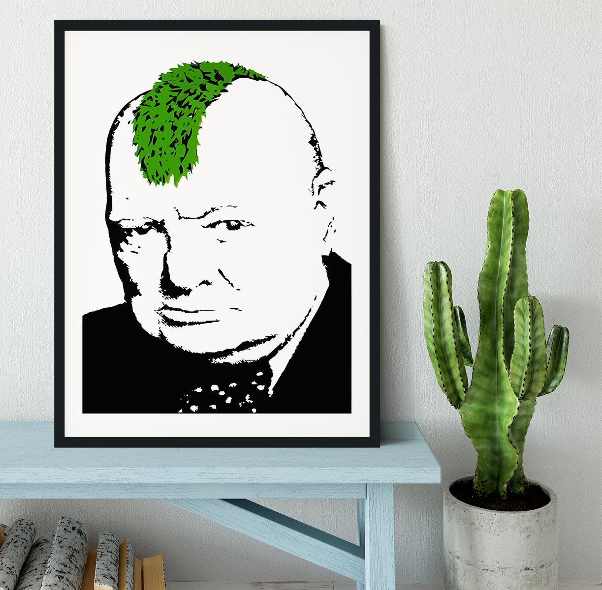 Banksy Churchill Turf War Framed Print - Canvas Art Rocks - 2