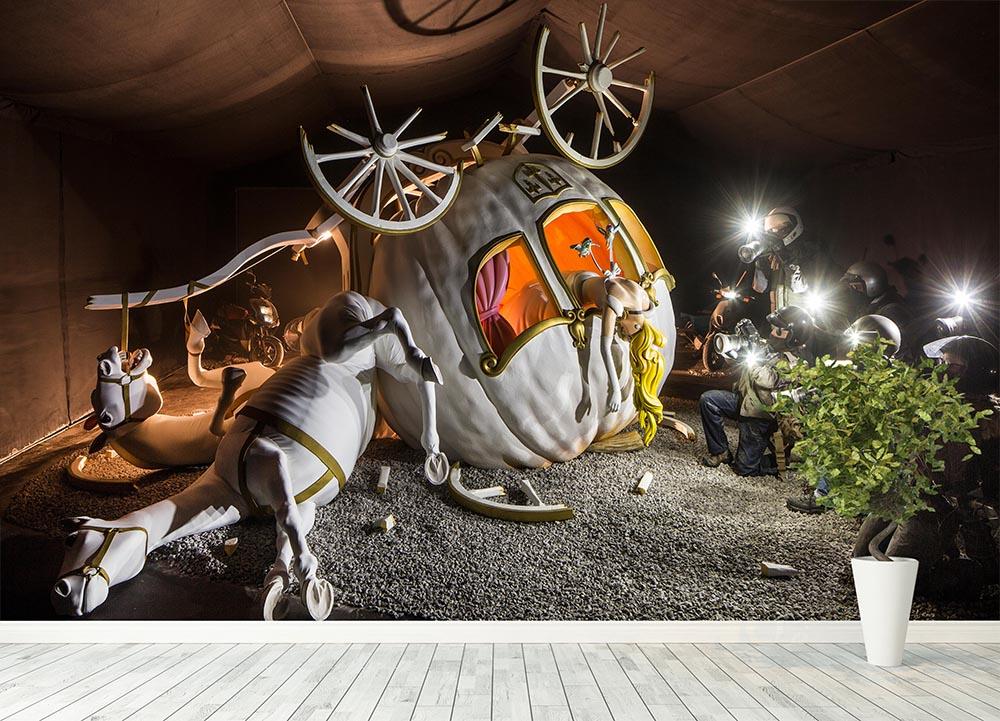 Banksy Cinderella Carriage Wall Mural Wallpaper - Canvas Art Rocks - 4