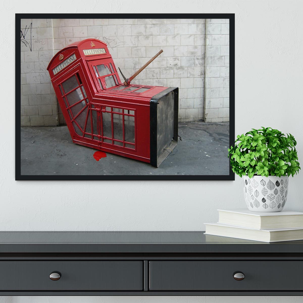 Banksy Death of a Phone Booth Framed Print or Poster