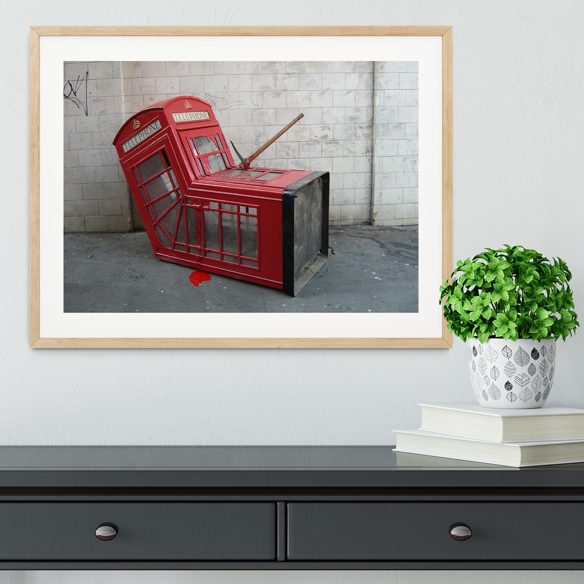 Banksy Death of a Phone Booth Framed Print or Poster