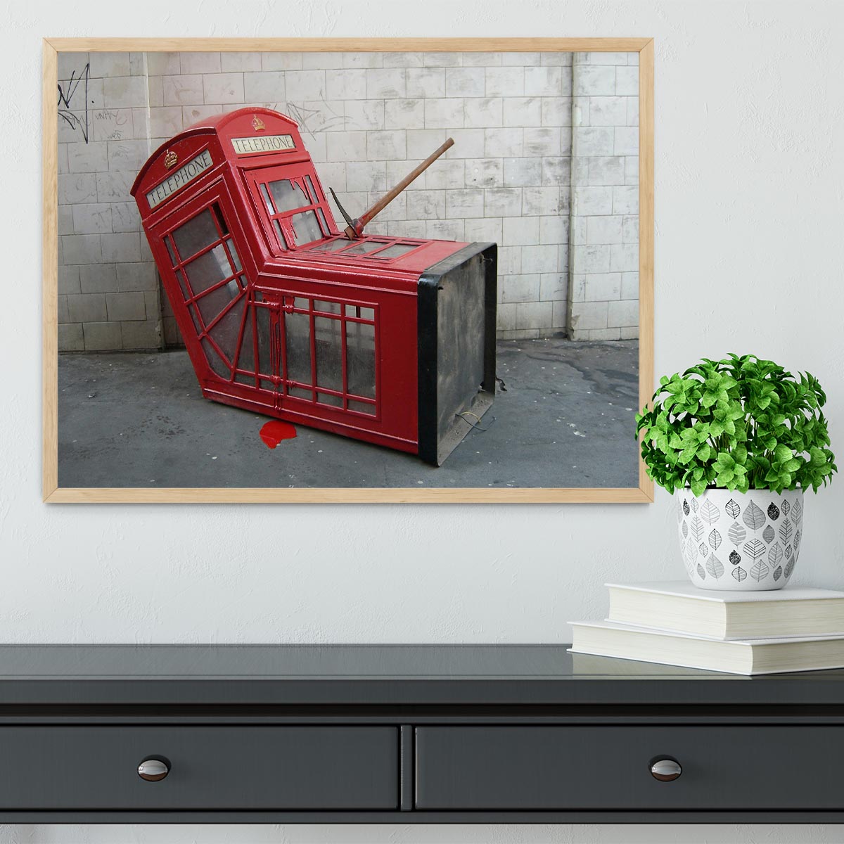 Banksy Death of a Phone Booth Framed Print or Poster