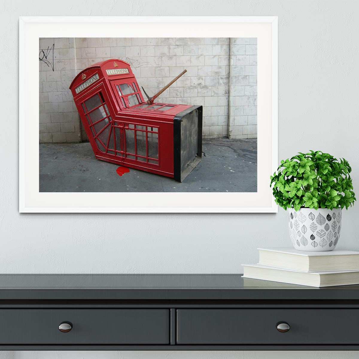 Banksy Death of a Phone Booth Framed Print or Poster