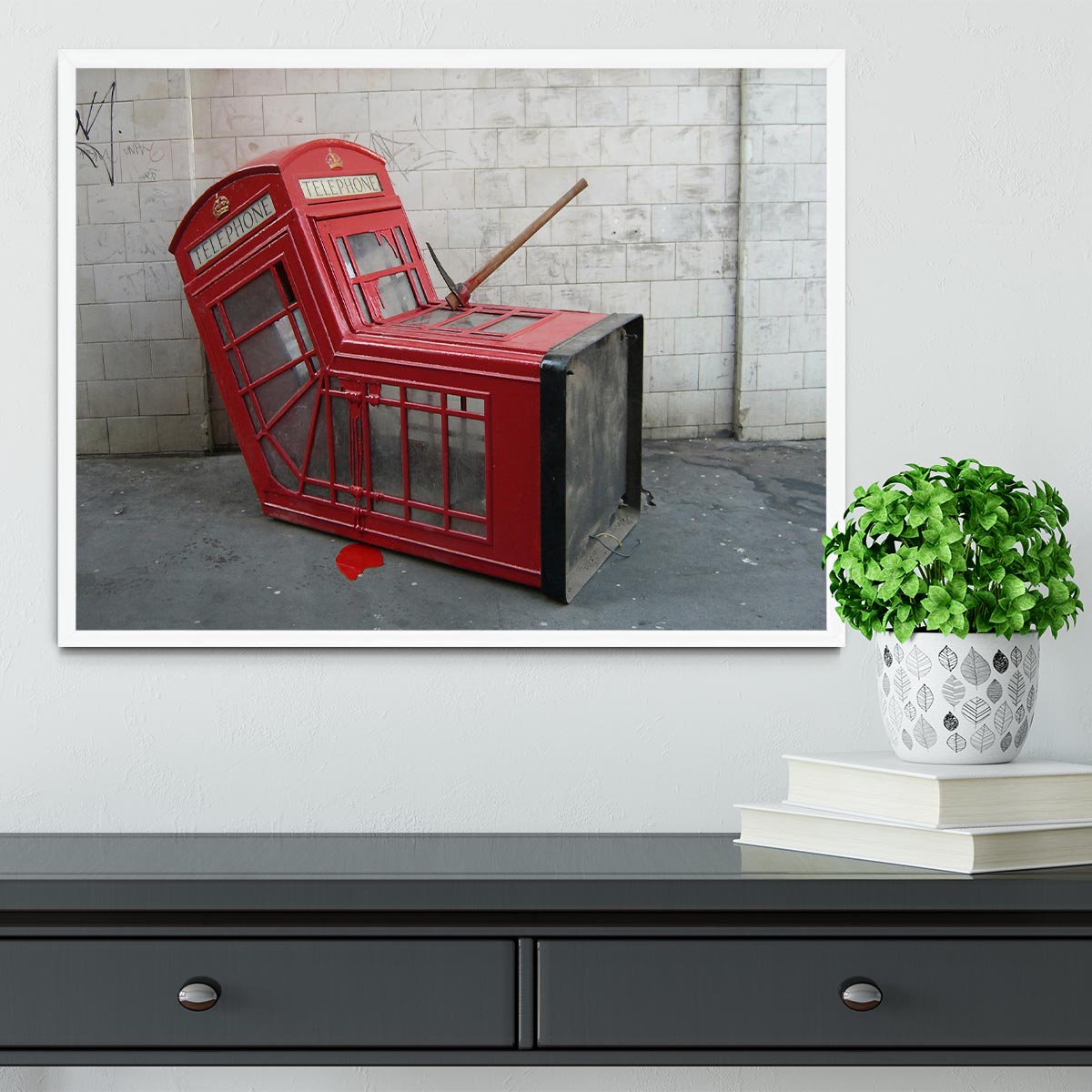 Banksy Death of a Phone Booth Framed Print or Poster
