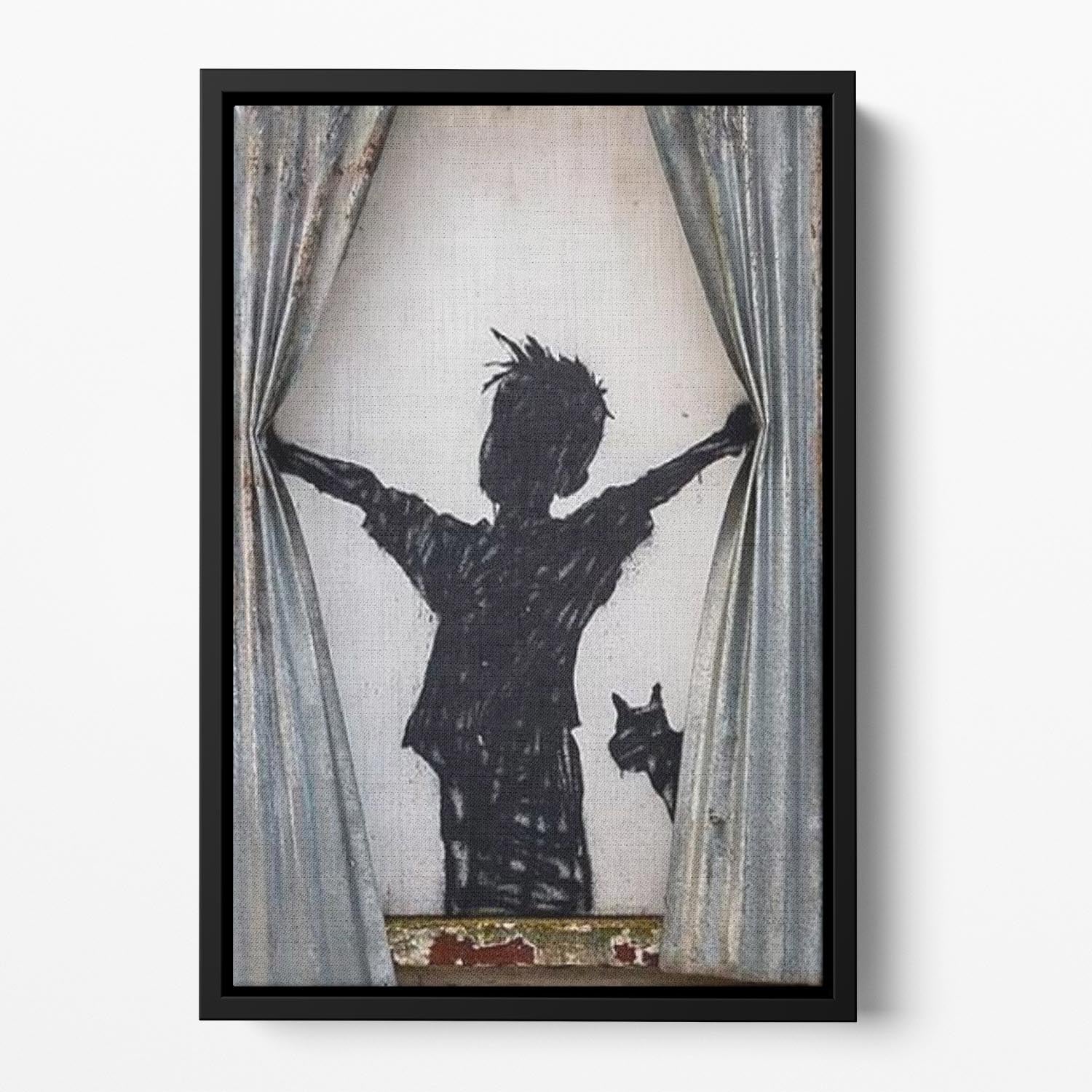 Banksy Derelict Farmhouse Floating Framed Canvas - Canvas Art Rocks - 2