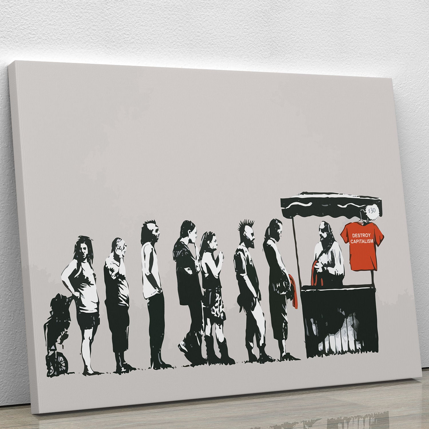 Banksy Destroy Capitalism Canvas Print or Poster - Canvas Art Rocks - 1