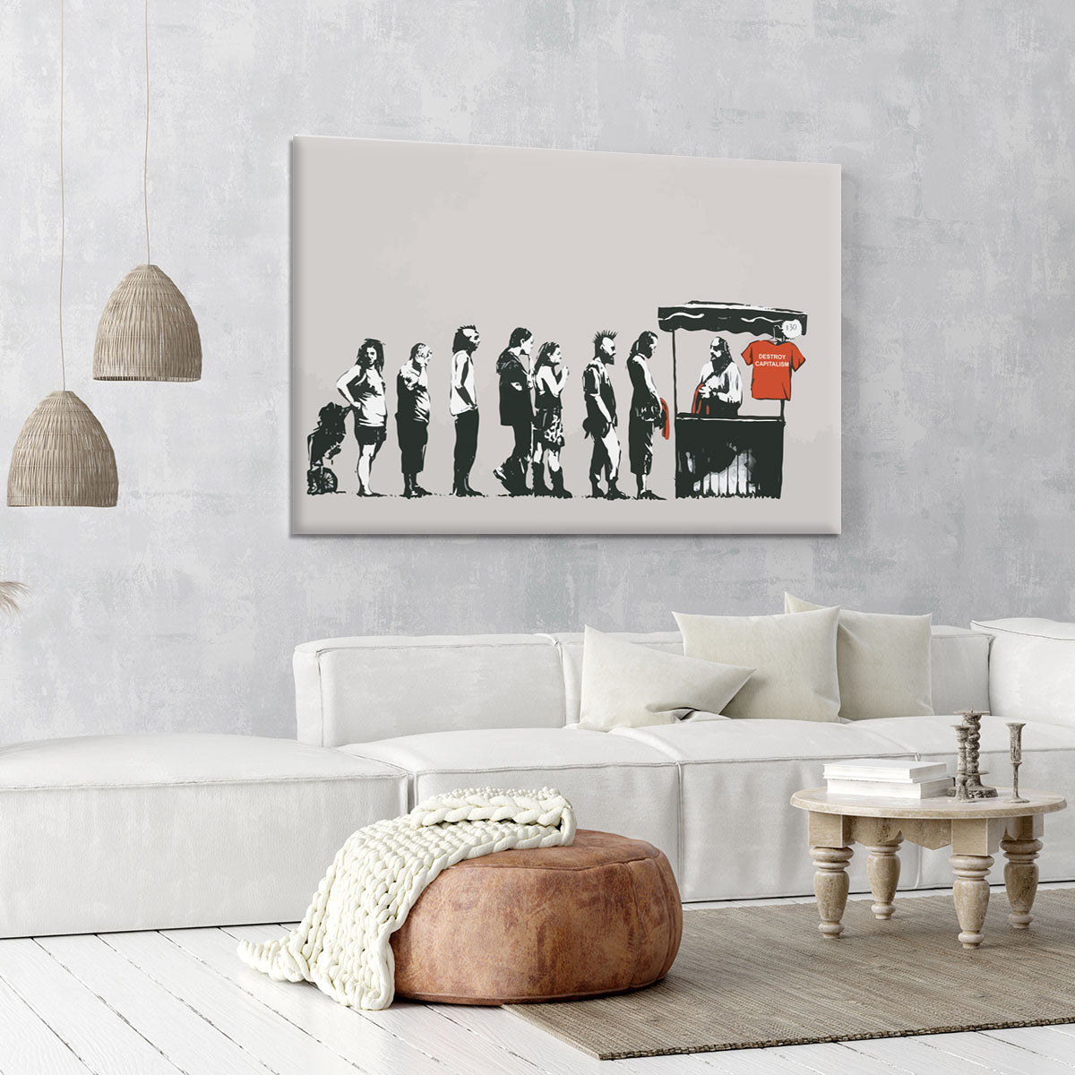 Banksy Destroy Capitalism Canvas Print or Poster - Canvas Art Rocks - 6