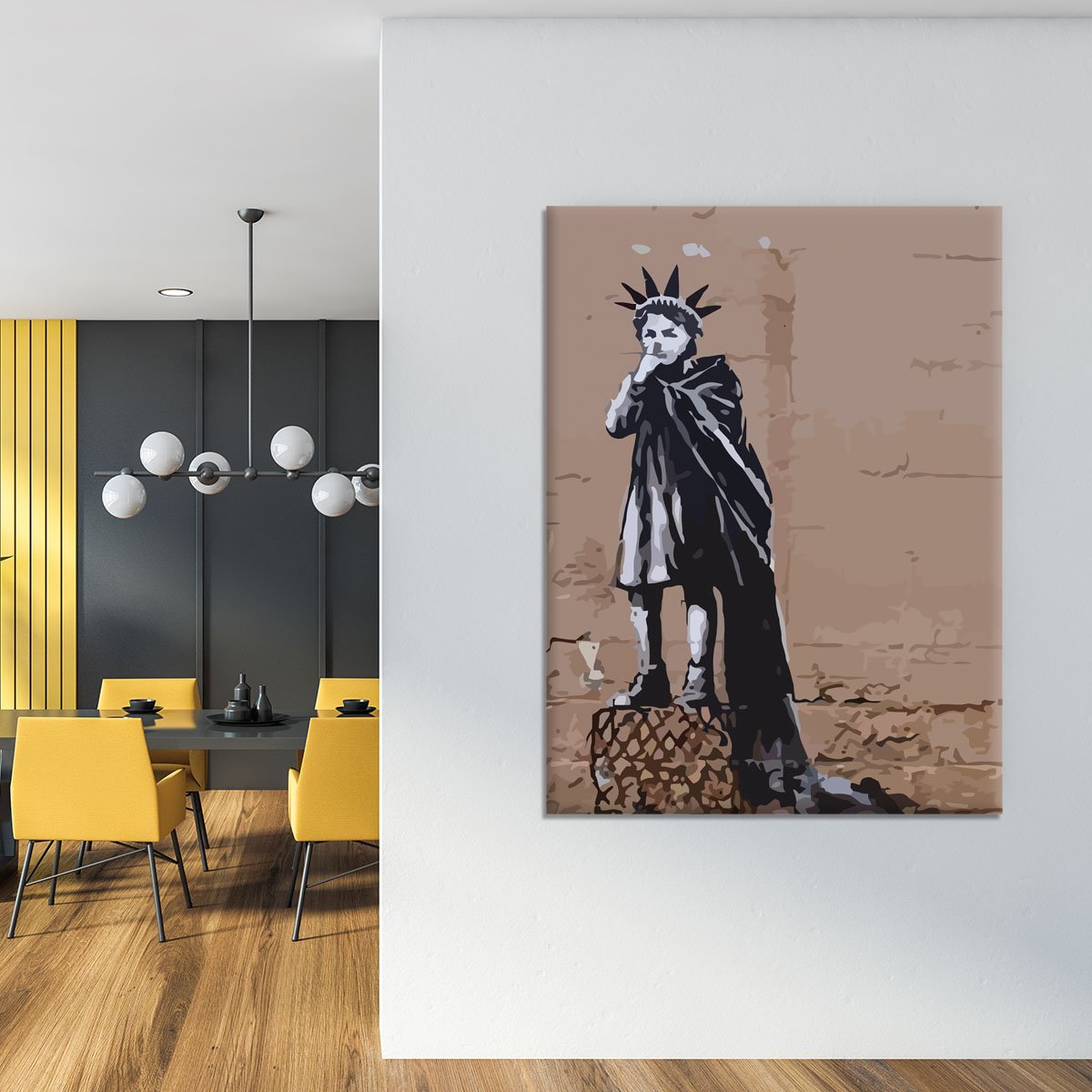 Banksy Empire State Kid Canvas Print or Poster