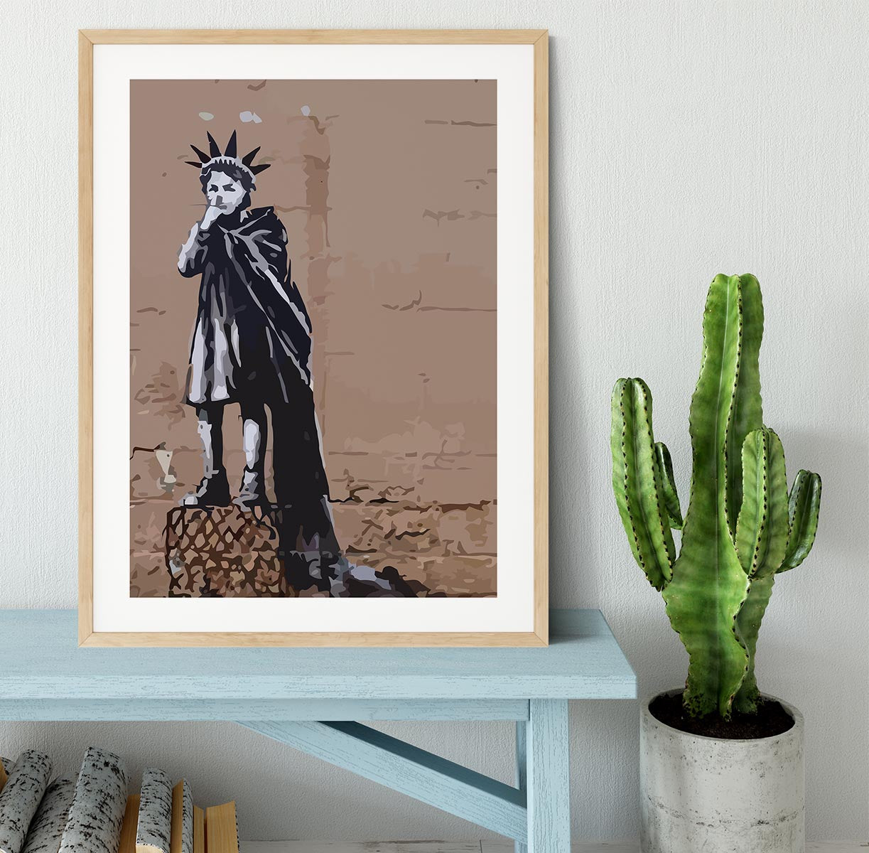 Banksy Empire State Kid Framed Print - Canvas Art Rocks - 3