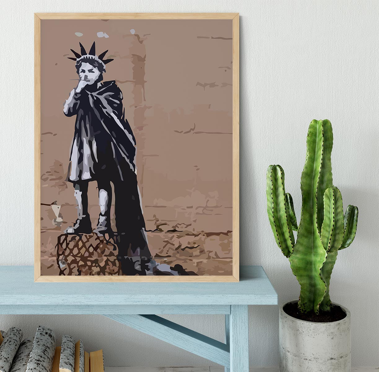 Banksy Empire State Kid Framed Print - Canvas Art Rocks - 4