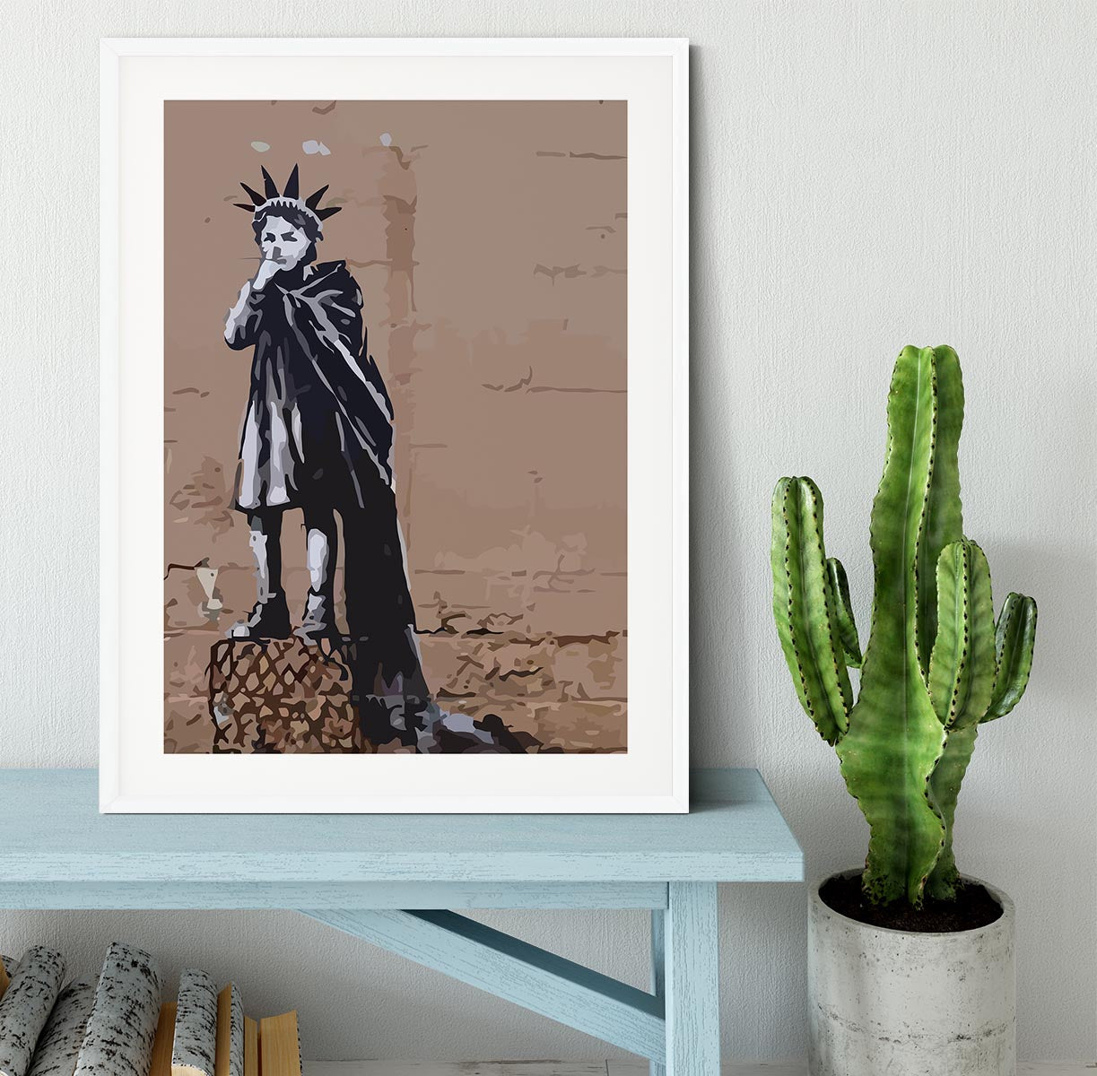 Banksy Empire State Kid Framed Print - Canvas Art Rocks - 5