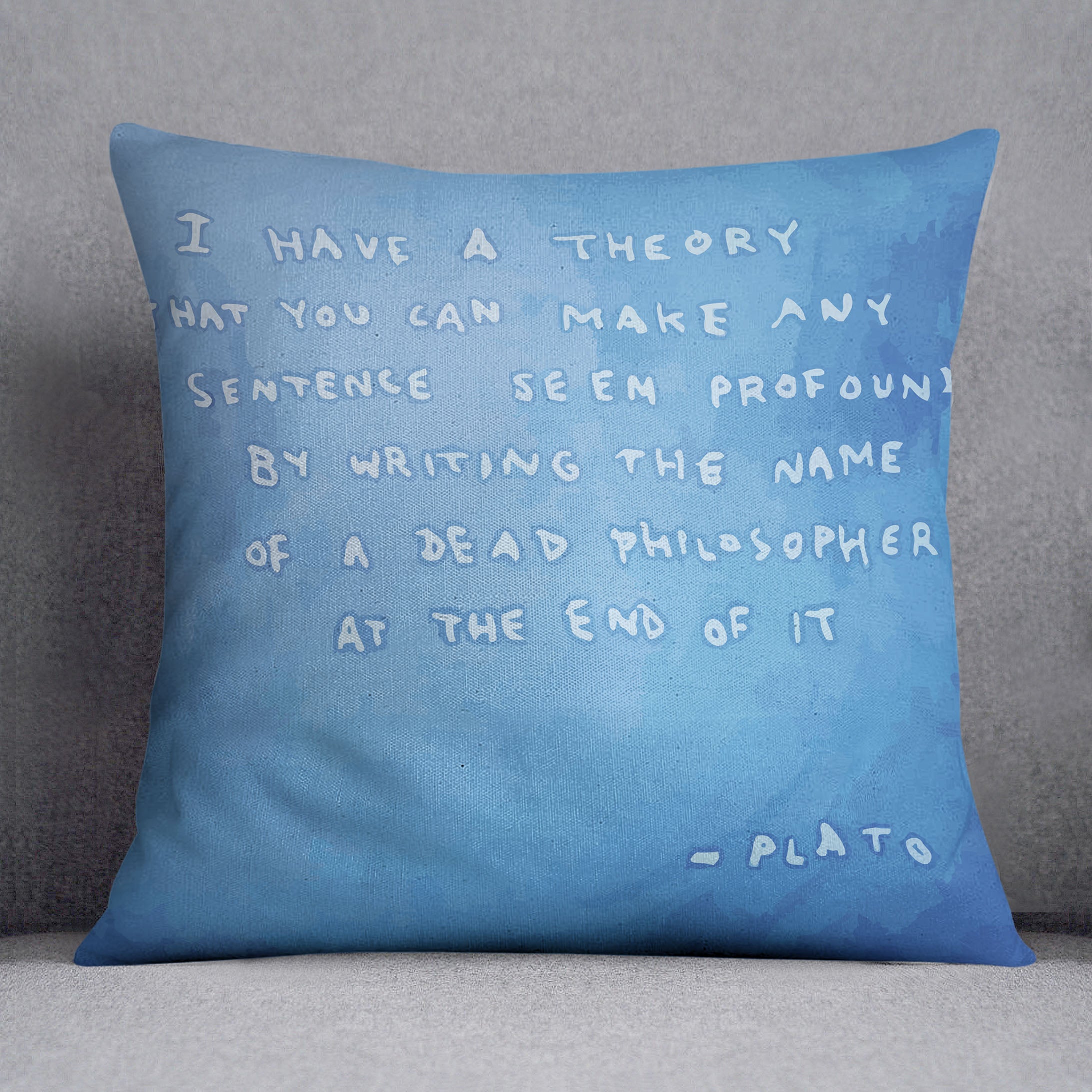 Banksy Fake Plato Quote Cushion - Canvas Art Rocks - 1