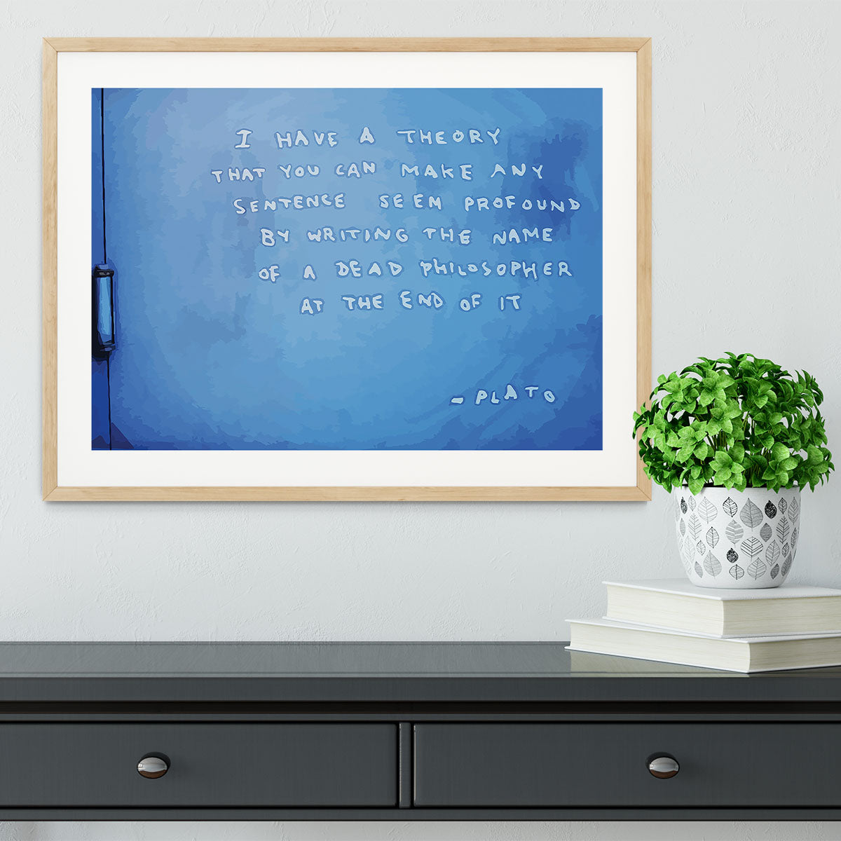 Banksy Fake Plato Quote Framed Print - Canvas Art Rocks - 3