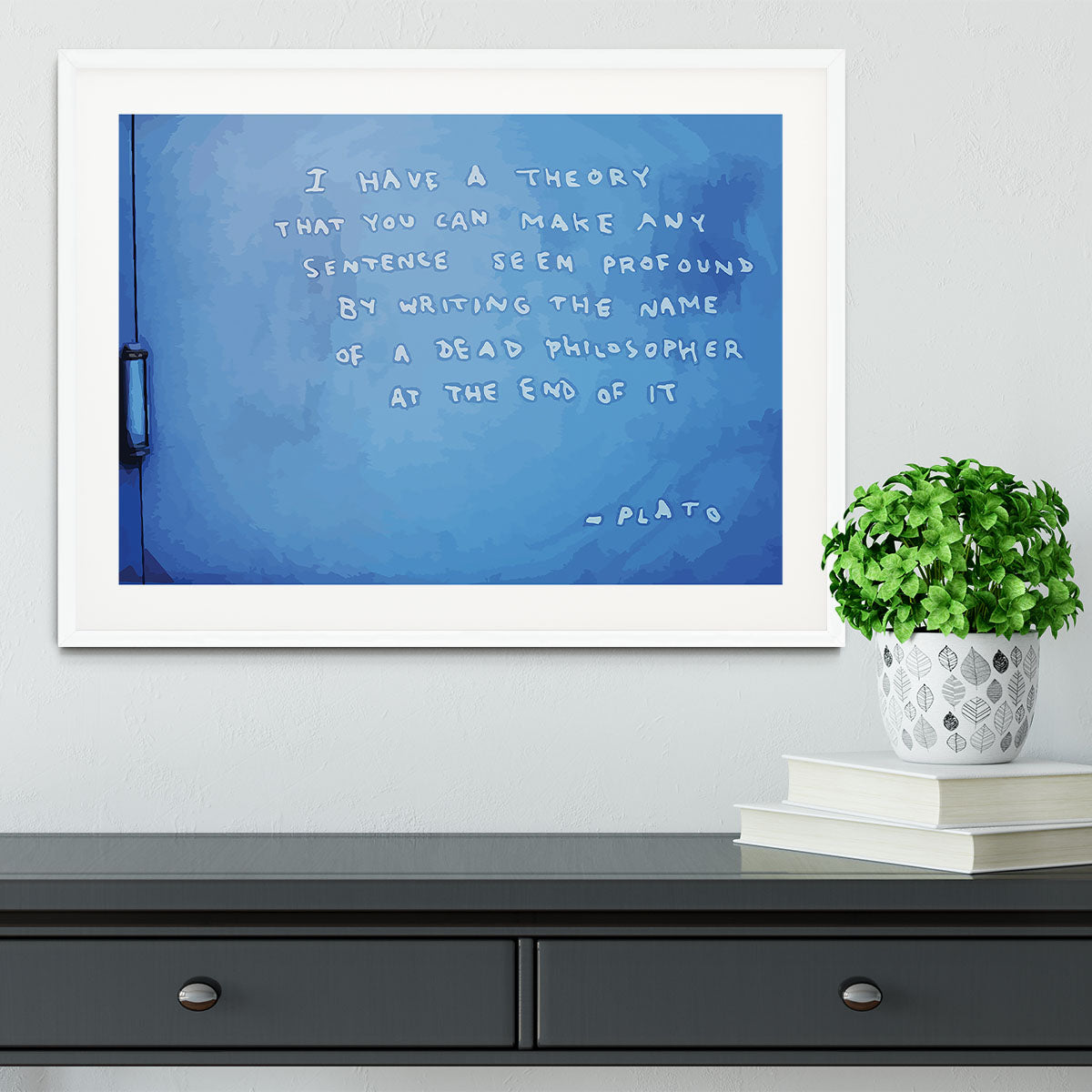 Banksy Fake Plato Quote Framed Print - Canvas Art Rocks - 5