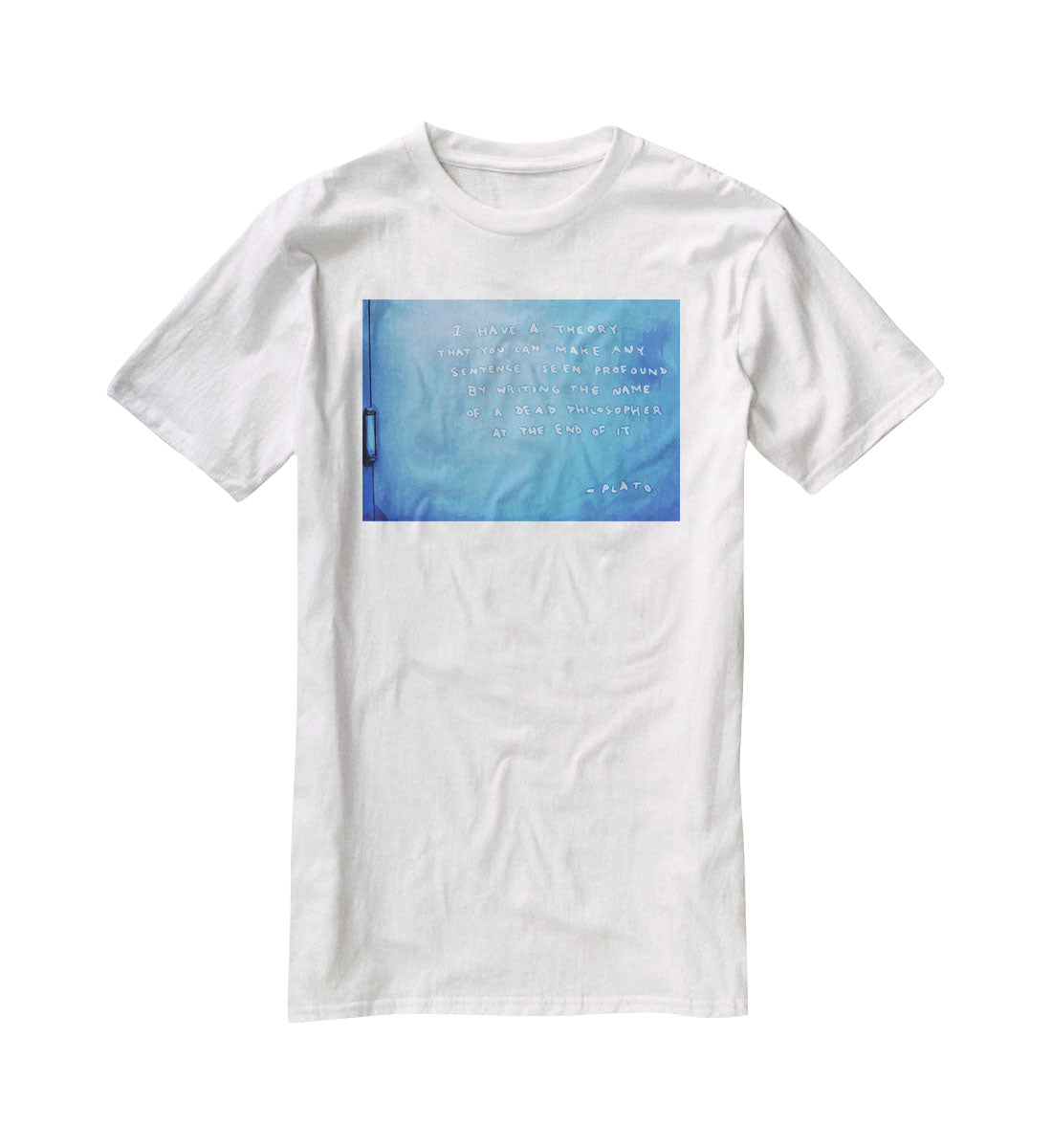 Banksy Fake Plato Quote T-Shirt - Canvas Art Rocks - 5