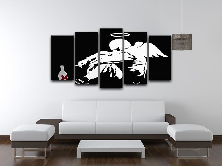 Banksy Fallen Angel 5 Split Panel Canvas - Canvas Art Rocks - 3