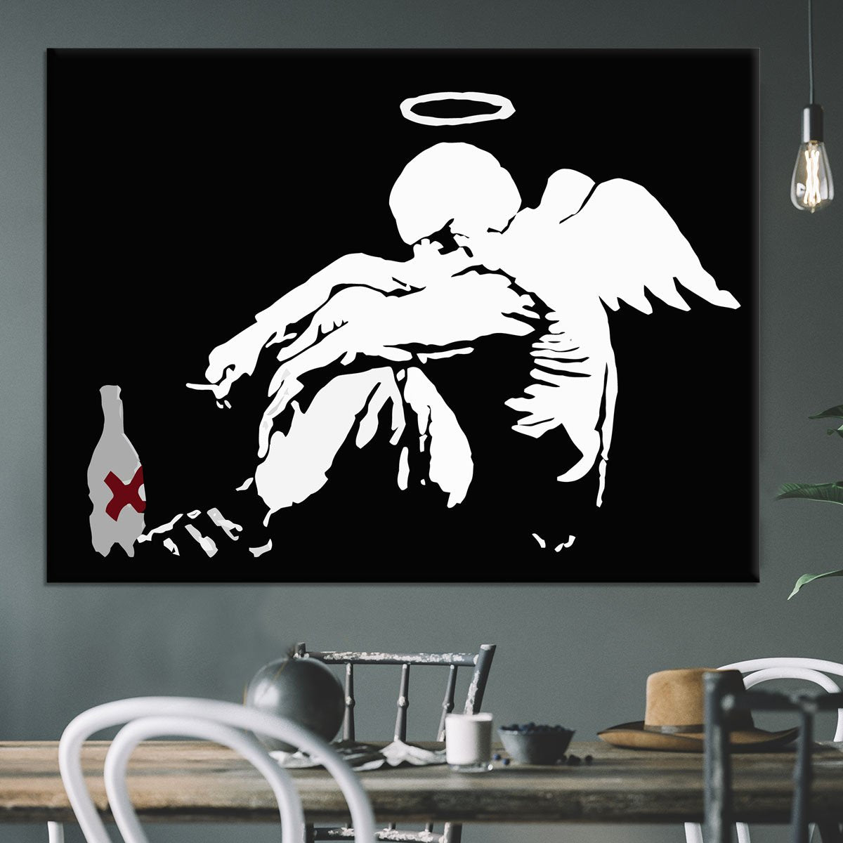 Banksy Fallen Angel Canvas Print or Poster