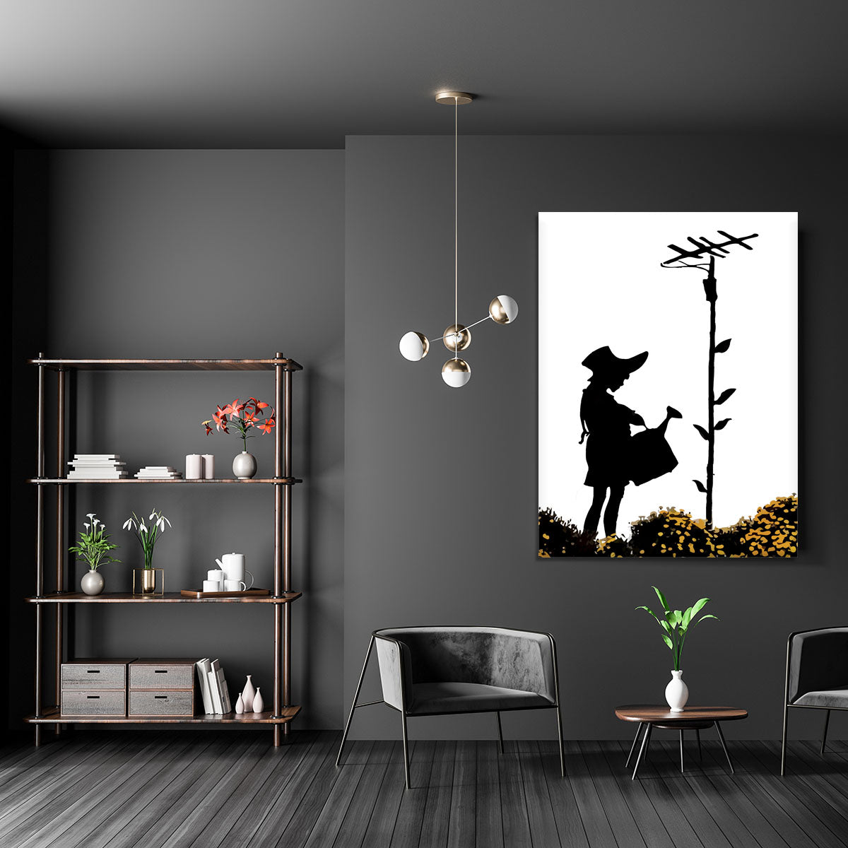 Banksy Flower Aerial Girl Canvas Print or Poster - Canvas Art Rocks - 5