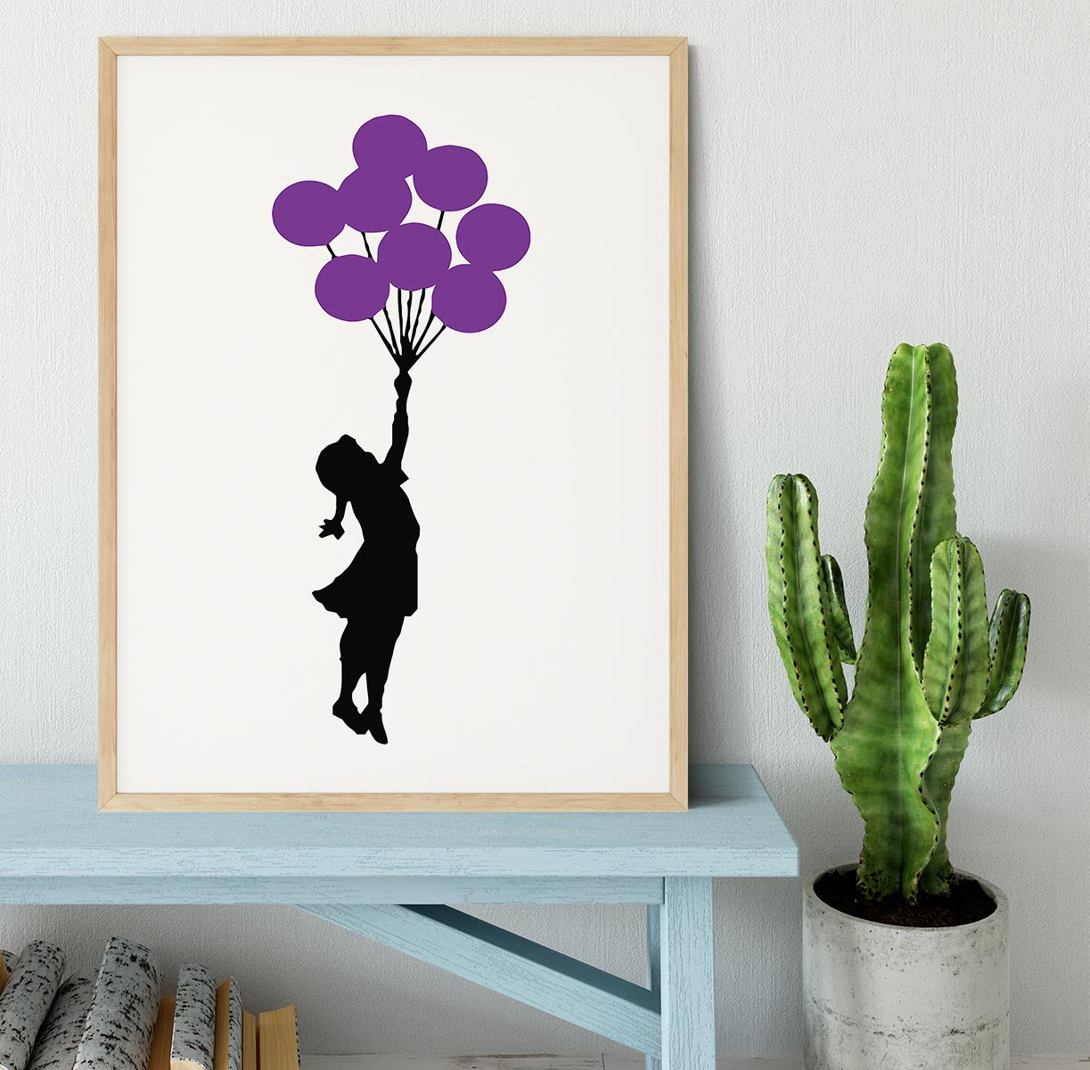 Banksy Flying Balloon Girl Framed Print - Canvas Art Rocks - 4