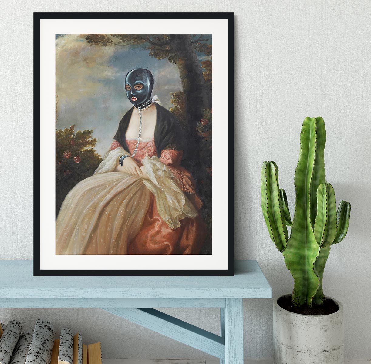 Banksy Gimp-Masked Woman Framed Print - Canvas Art Rocks - 1