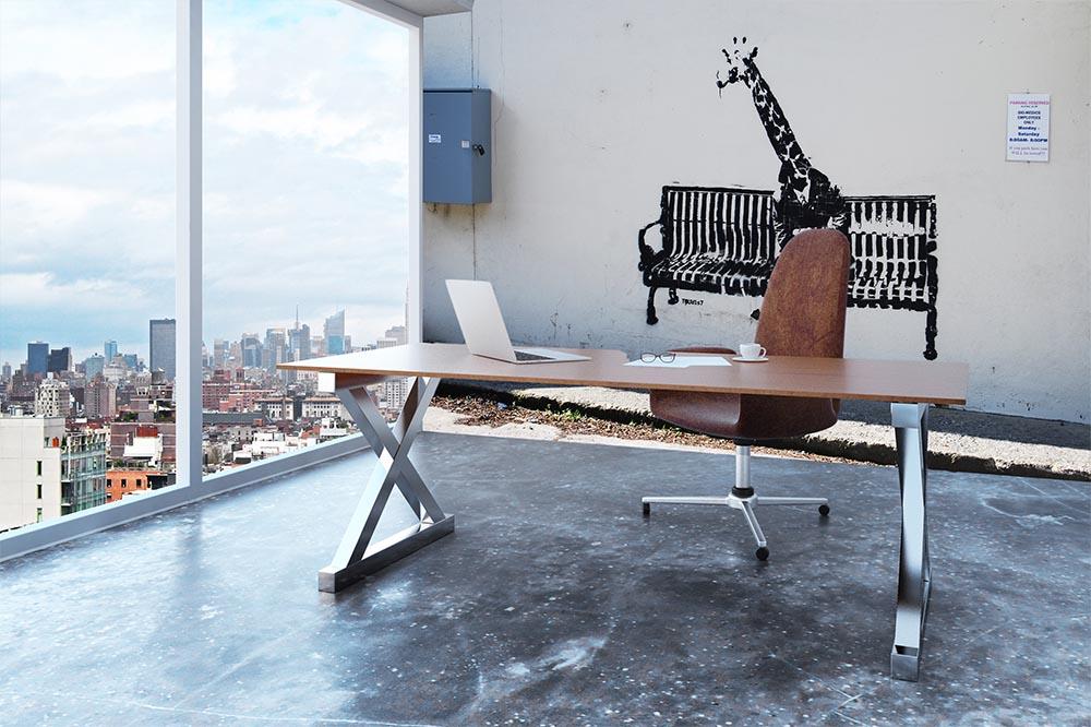 Banksy Giraffe on a Bench Wall Mural Wallpaper - Canvas Art Rocks - 3