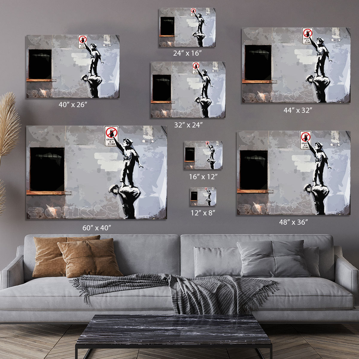 Banksy Graffiti is a Crime New York Canvas Print or Poster - Canvas Art Rocks - 7