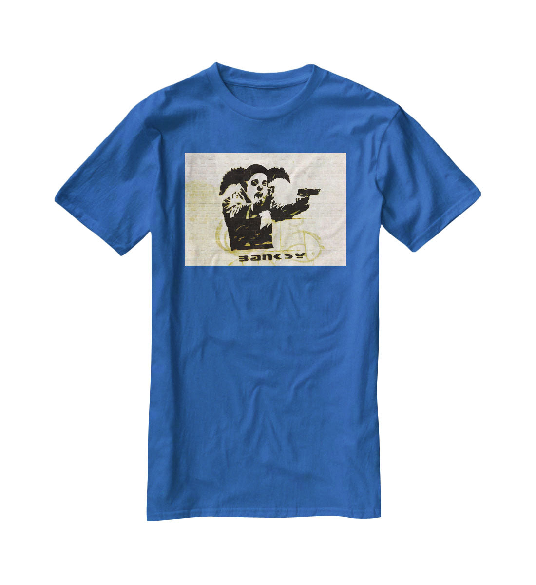 Banksy Gun Toting Clown Bristol T-Shirt - Canvas Art Rocks - 2