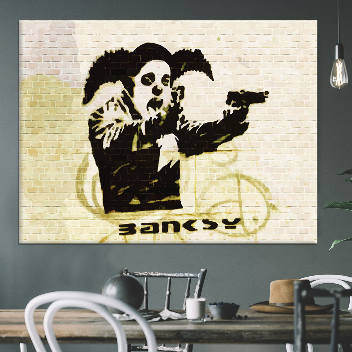 Banksy Gun Toting Clown Bristol Canvas Print or Poster - Canvas Art Rocks - 3