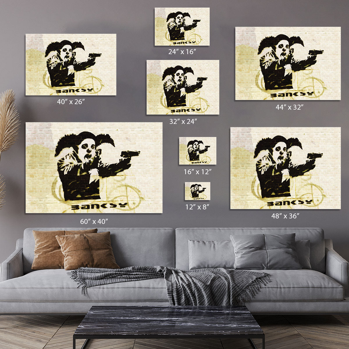 Banksy Gun Toting Clown Bristol Canvas Print or Poster - Canvas Art Rocks - 7