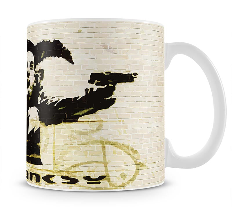 Banksy Gun Toting Clown Bristol Mug - Canvas Art Rocks - 1