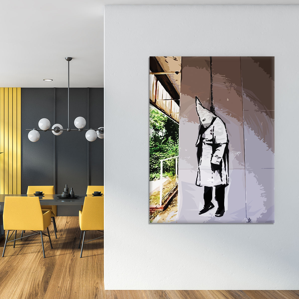 Banksy Hanging KKK Canvas Print or Poster - Canvas Art Rocks - 4
