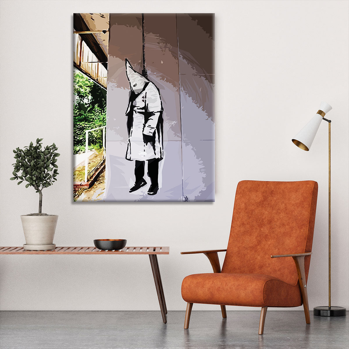 Banksy Hanging KKK Canvas Print or Poster - Canvas Art Rocks - 6