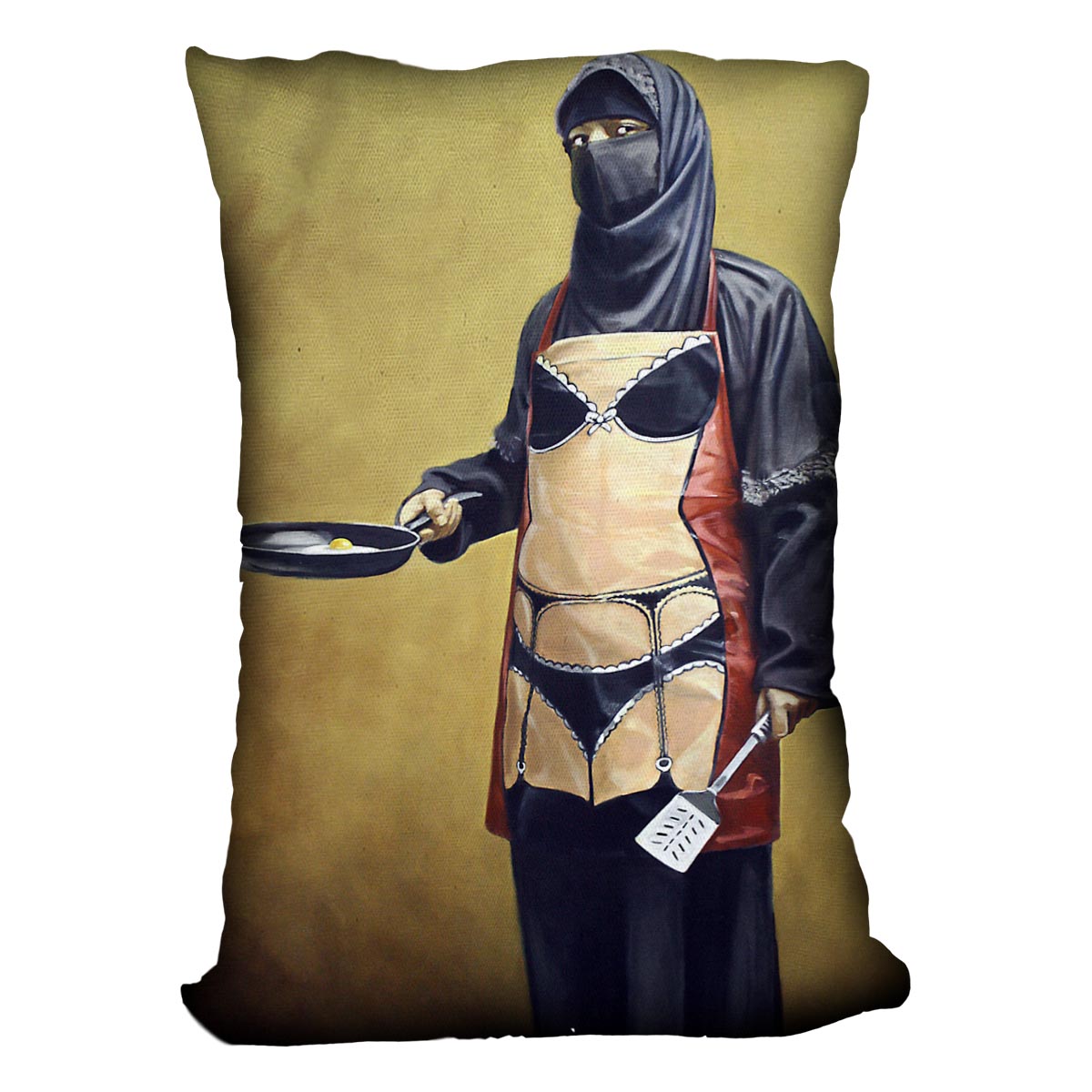 Banksy How Do You Like Your Eggs Cushion