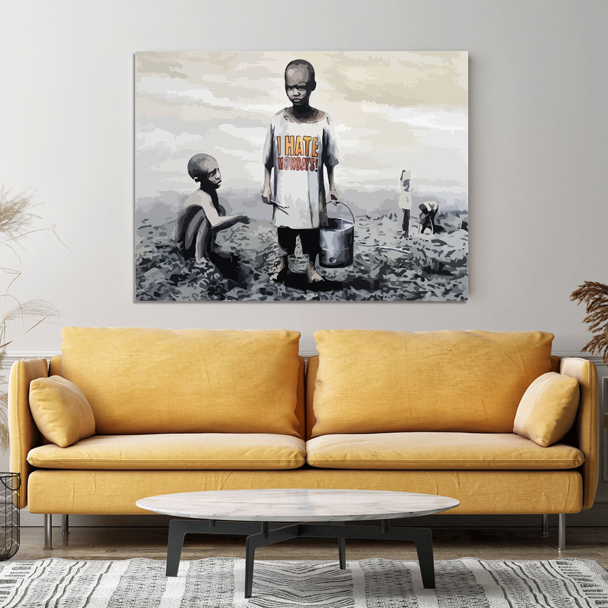 Banksy I Hate Monday Canvas Print or Poster - Canvas Art Rocks - 4