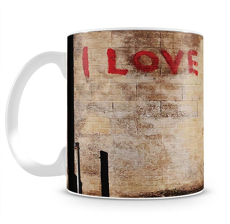 Banksy I Love You Mug - Canvas Art Rocks - 1