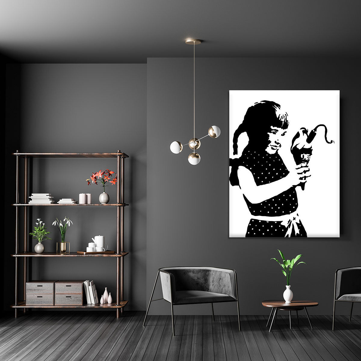 Banksy Ice Cream Bomb Canvas Print or Poster - Canvas Art Rocks - 5