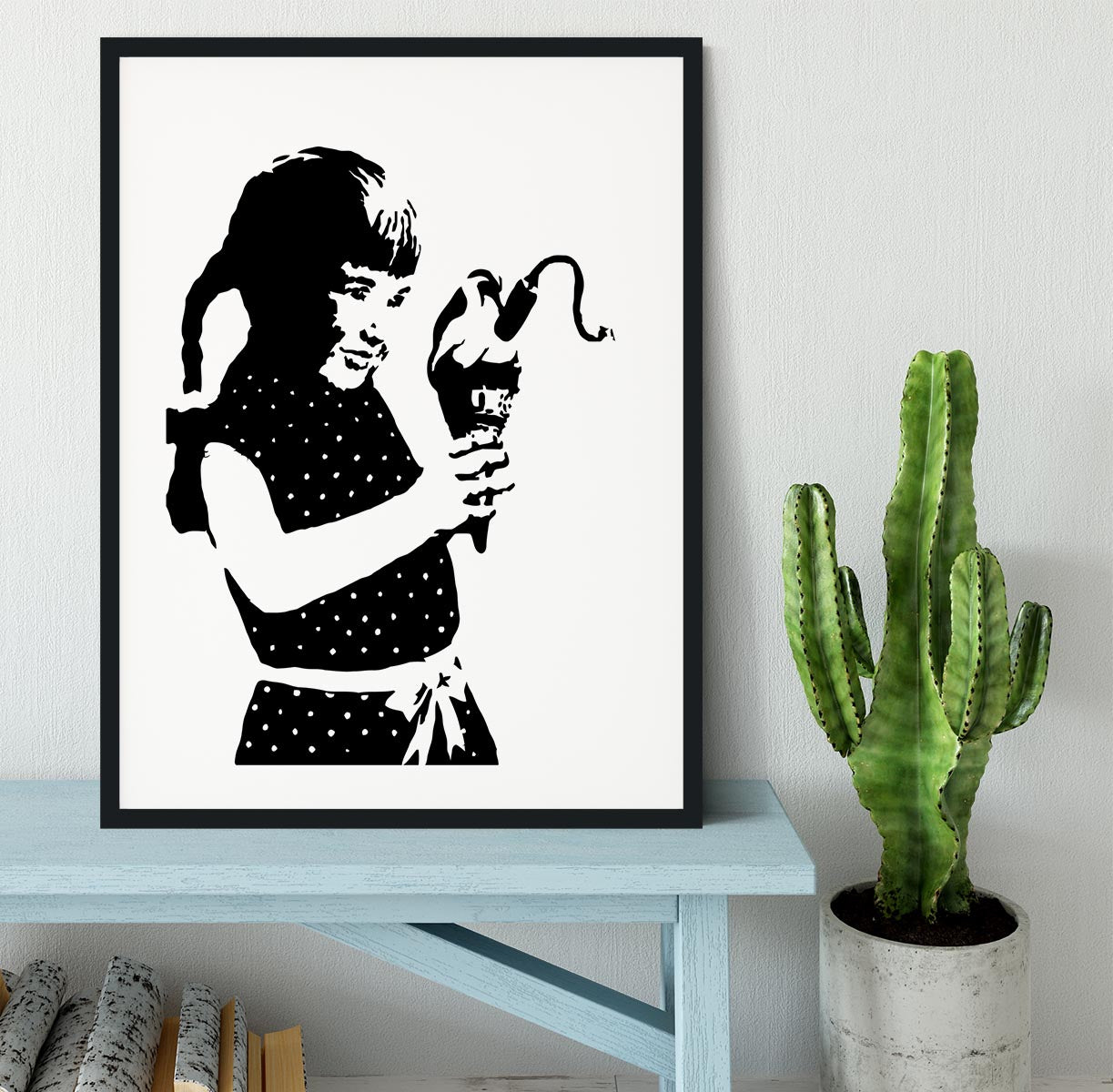 Banksy Ice Cream Bomb Framed Print - Canvas Art Rocks - 1