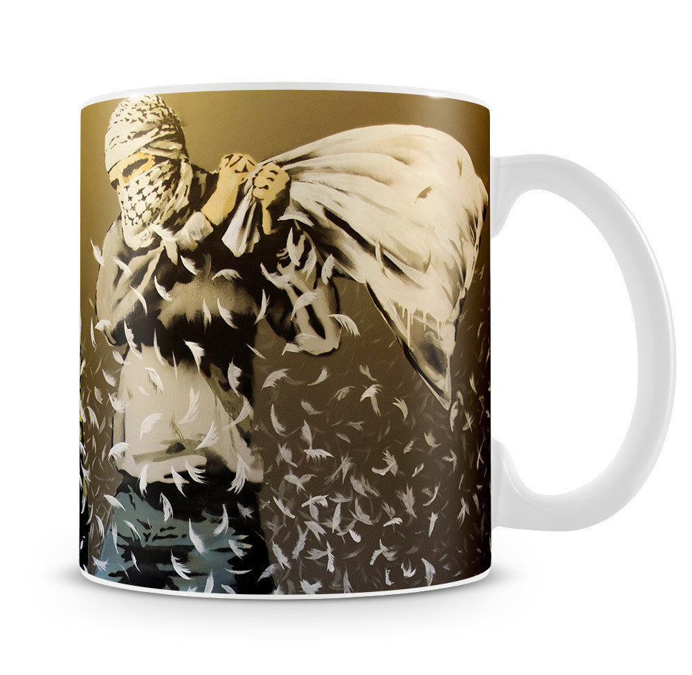 Banksy Israeli & Palestinian Pillow Fight Mug - Canvas Art Rocks