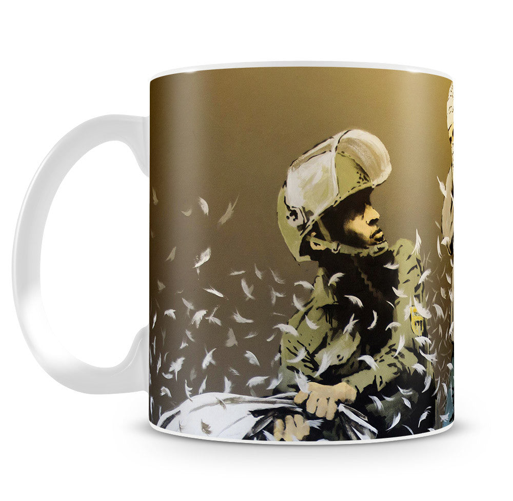 Banksy Israeli & Palestinian Pillow Fight Mug - Canvas Art Rocks