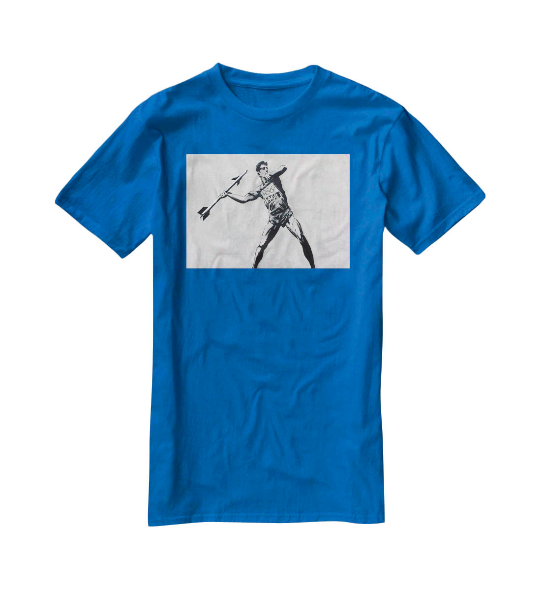 Banksy Javelin Thrower T-Shirt - Canvas Art Rocks - 2