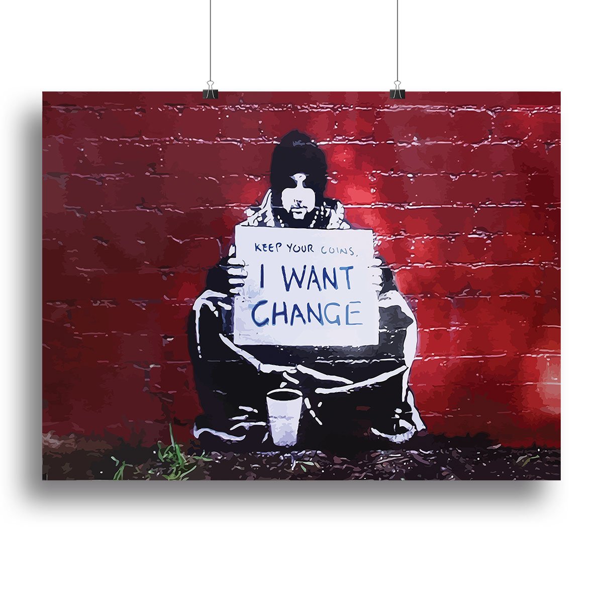 Banksy Keep Your Coins Canvas Print or Poster