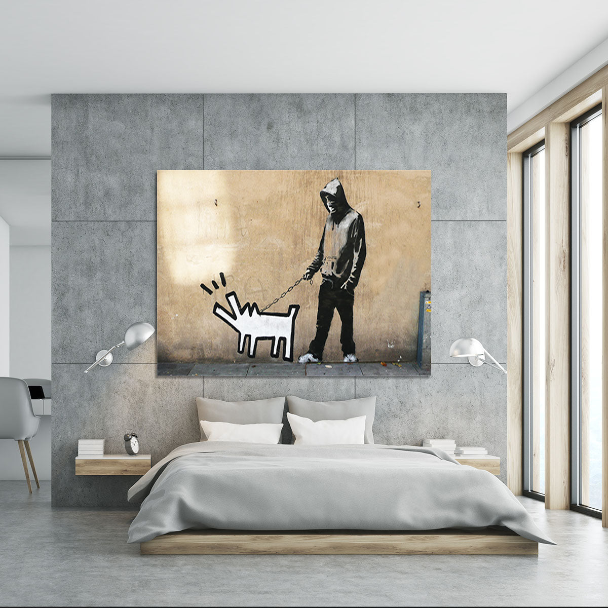 Banksy Keith Haring Dog Canvas Print or Poster - Canvas Art Rocks - 5