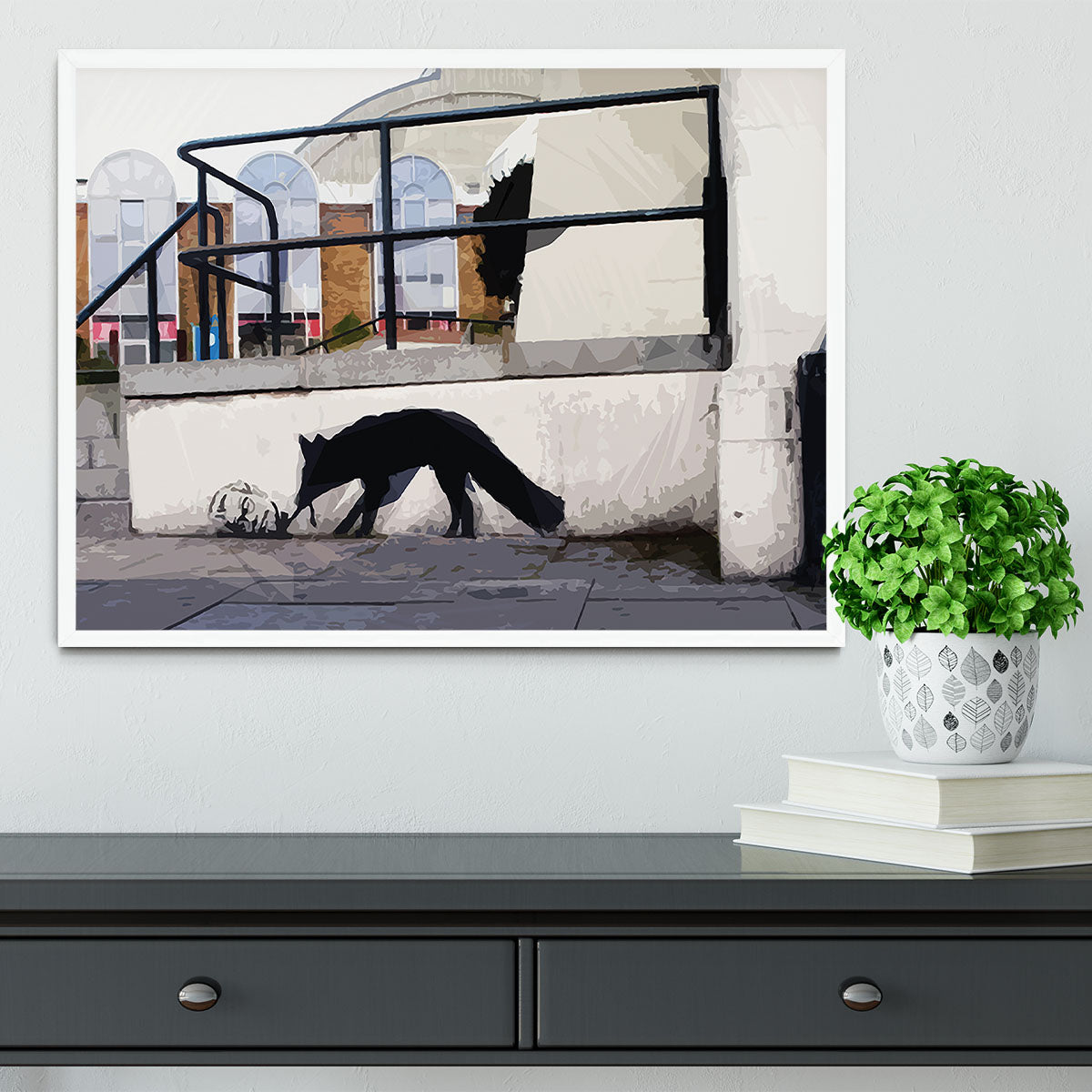 Banksy Kentucky Fox Framed Print - Canvas Art Rocks -6