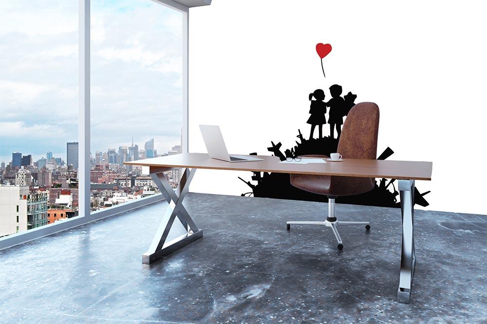Banksy Kids on Gun Hill Wall Mural Wallpaper - Canvas Art Rocks - 3